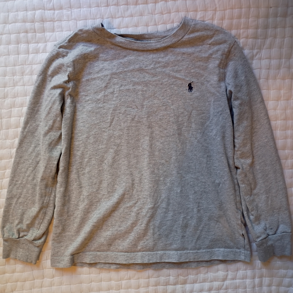 Polo by Ralph Lauren Heather Gray Shirt with Blue Logo